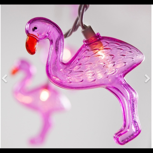 Indoor and Outdoor Flamingo Lamp and String Lights - Picture 3 of 11